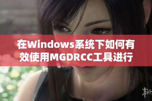 在Windows系统下如何有效使用MGDRCC工具进行野外探测